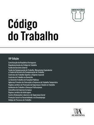 cover image of Código do Trabalho--Edição Universitária--19ª Edição